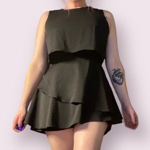 Cupshe black layered romper